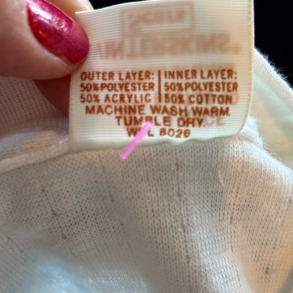 Vntg Excellent Condition Sears White and Blue Patterned Long Sleeve Tee - Picture 7 of 7